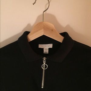 Topshop Tops - Topshop Collared Crop Top Topshop Tops - Topshop Collared Crop Top